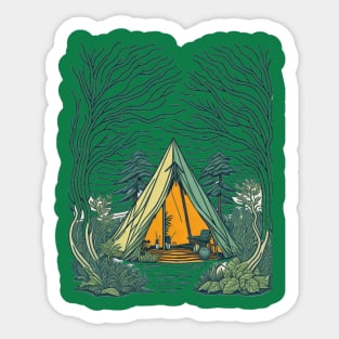 MY TENT IN THE WILD Sticker